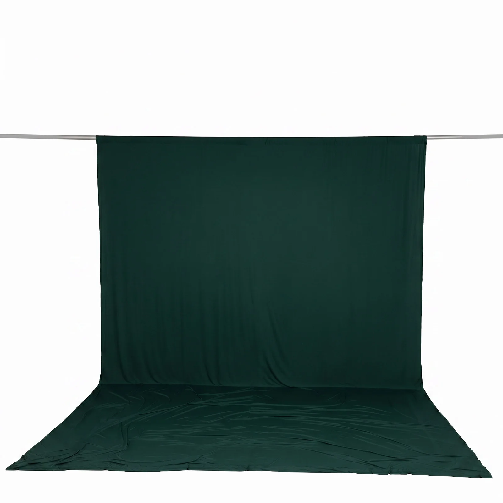 10ft x 14ft Spandex Backdrop Curtain Hunter Emerald Green, 4-Way Stretch Wrinkle-Free Photo Booth Backdrop with Rod Pockets for Wedding & Events - Image 2