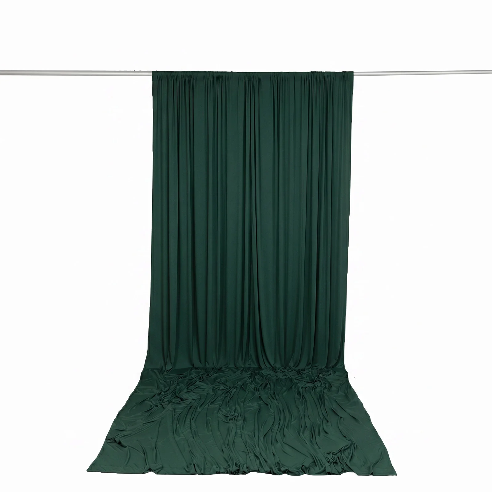 10ft x 14ft Spandex Backdrop Curtain Hunter Emerald Green, 4-Way Stretch Wrinkle-Free Photo Booth Backdrop with Rod Pockets for Wedding & Events - Image 4