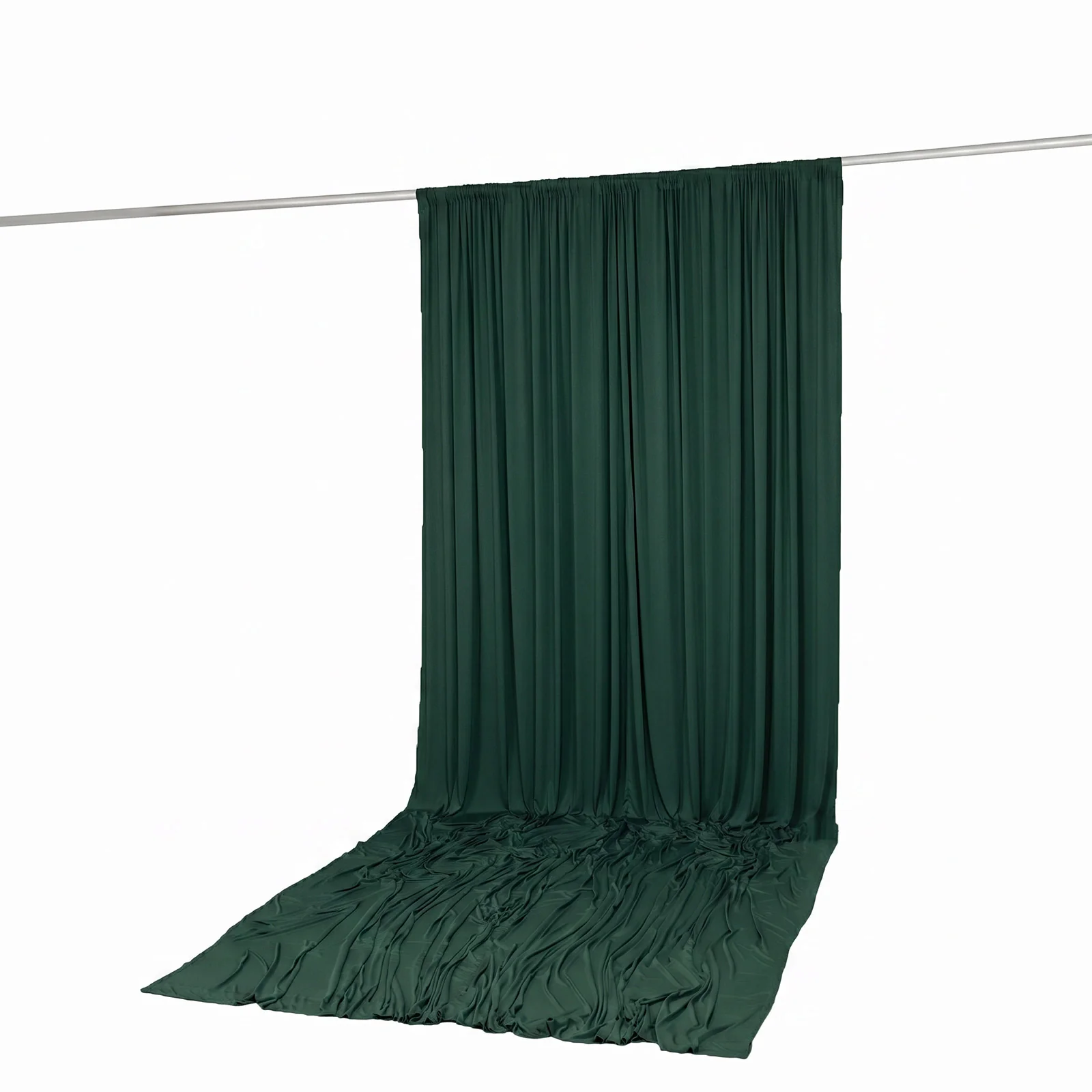10ft x 14ft Spandex Backdrop Curtain Hunter Emerald Green, 4-Way Stretch Wrinkle-Free Photo Booth Backdrop with Rod Pockets for Wedding & Events - Image 5