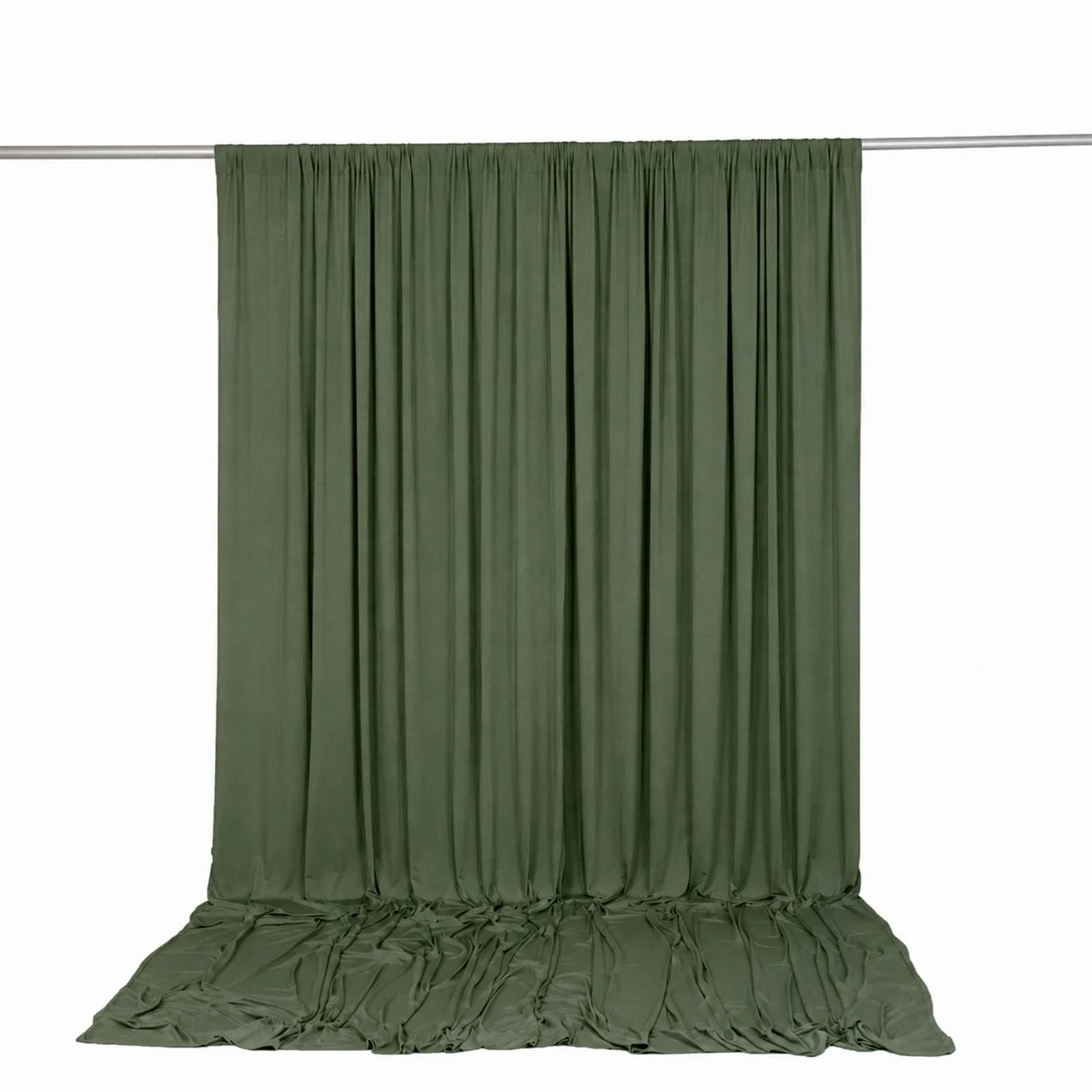 10ft x 12ft Spandex Backdrop Curtain Dusty Sage Green, 4-Way Stretch Wrinkle-Free Photo Booth Backdrop with Rod Pockets for Wedding & Events - Image 4