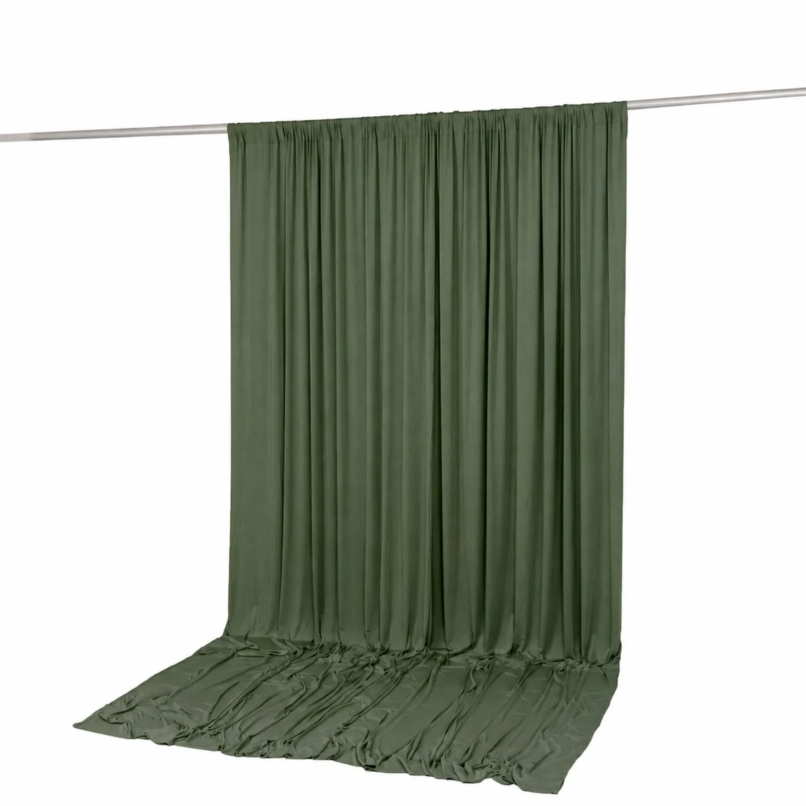 10ft x 12ft Spandex Backdrop Curtain Dusty Sage Green, 4-Way Stretch Wrinkle-Free Photo Booth Backdrop with Rod Pockets for Wedding & Events - Image 5