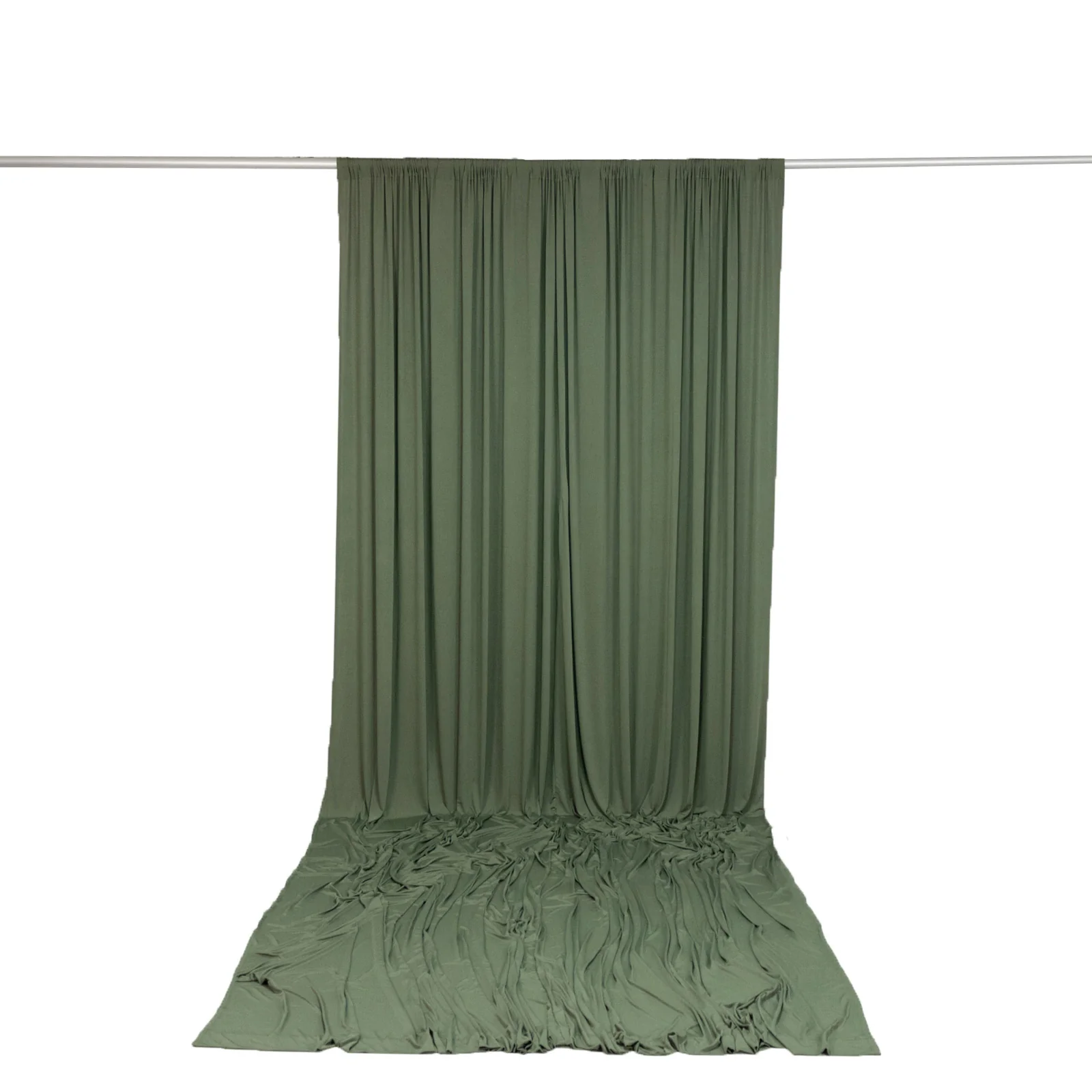 10ft x 14ft Spandex Backdrop Curtain Dusty Sage Green, 4-Way Stretch Wrinkle-Free Photo Booth Backdrop with Rod Pockets for Wedding & Events - Image 4