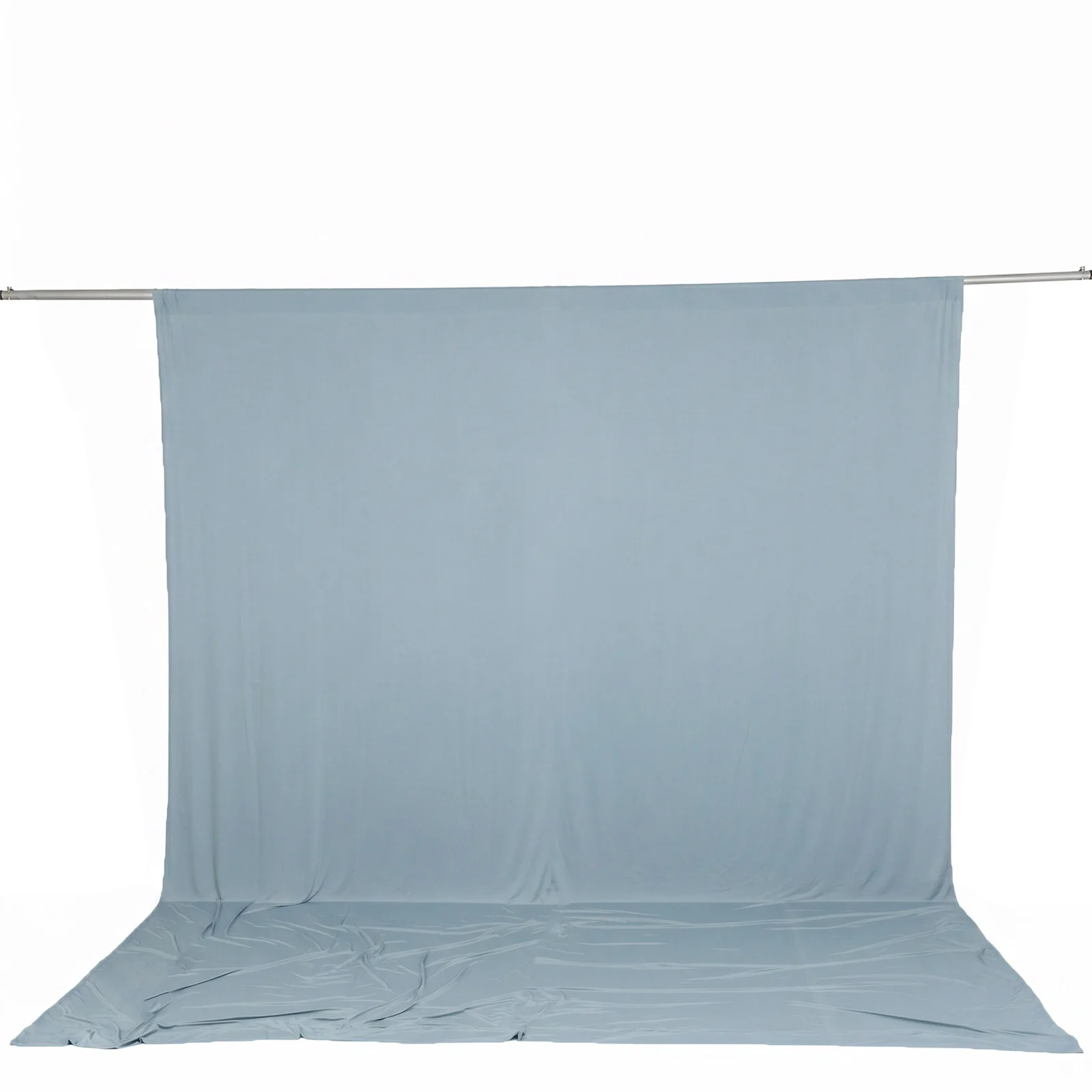 10ft x 12ft Spandex Backdrop Curtain Dusty Blue, 4-Way Stretch Wrinkle-Free Photo Booth Backdrop with Rod Pockets for Wedding & Events - Image 2
