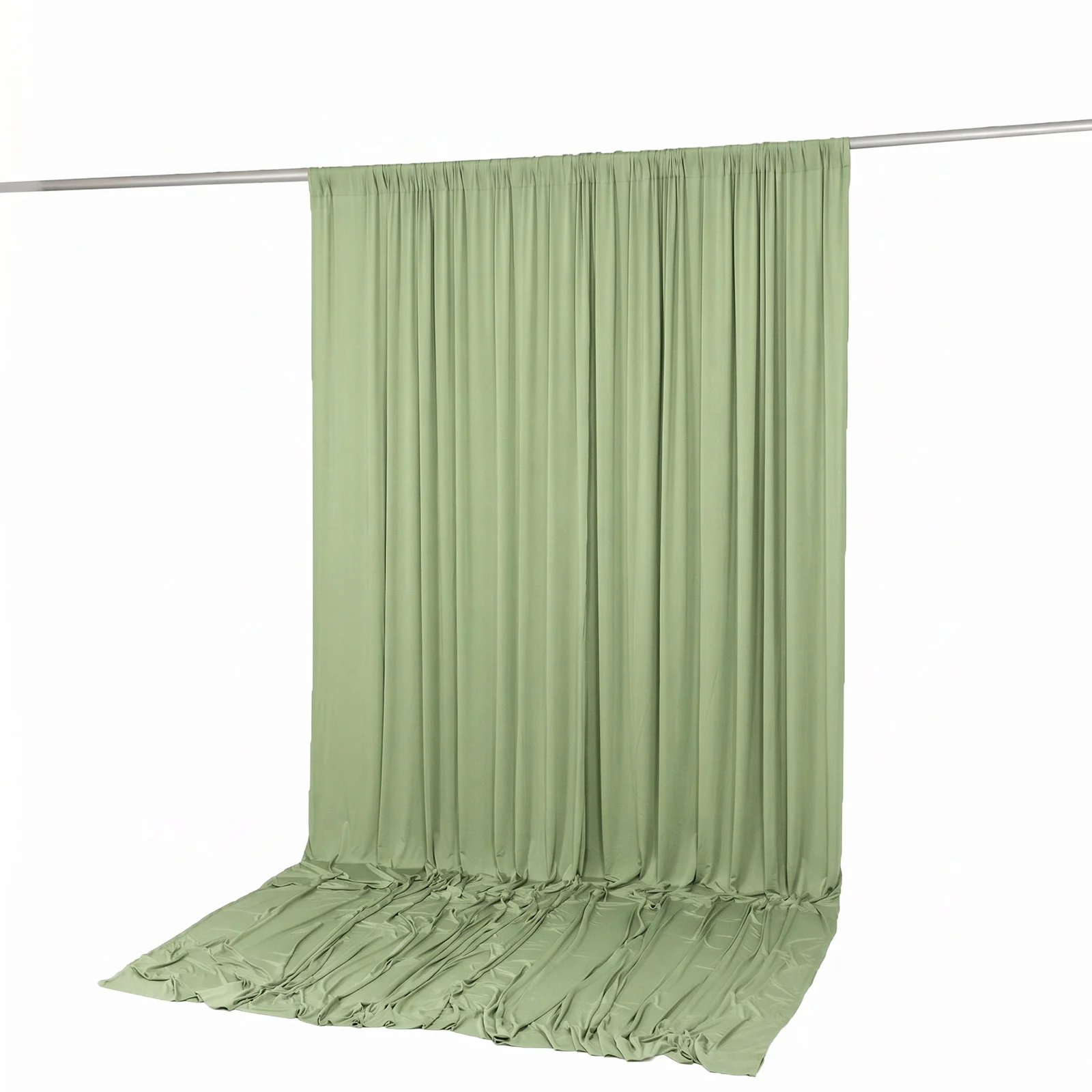 10ft x 12ft Spandex Backdrop Curtain Sage Green, 4-Way Stretch Wrinkle-Free Photo Booth Backdrop with Rod Pockets for Wedding & Events - Image 5