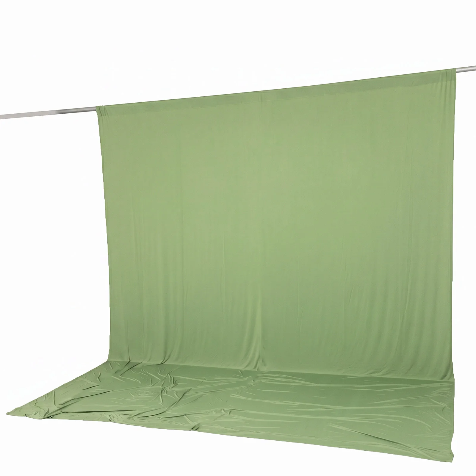 10ft x 12ft Spandex Backdrop Curtain Sage Green, 4-Way Stretch Wrinkle-Free Photo Booth Backdrop with Rod Pockets for Wedding & Events - Image 6