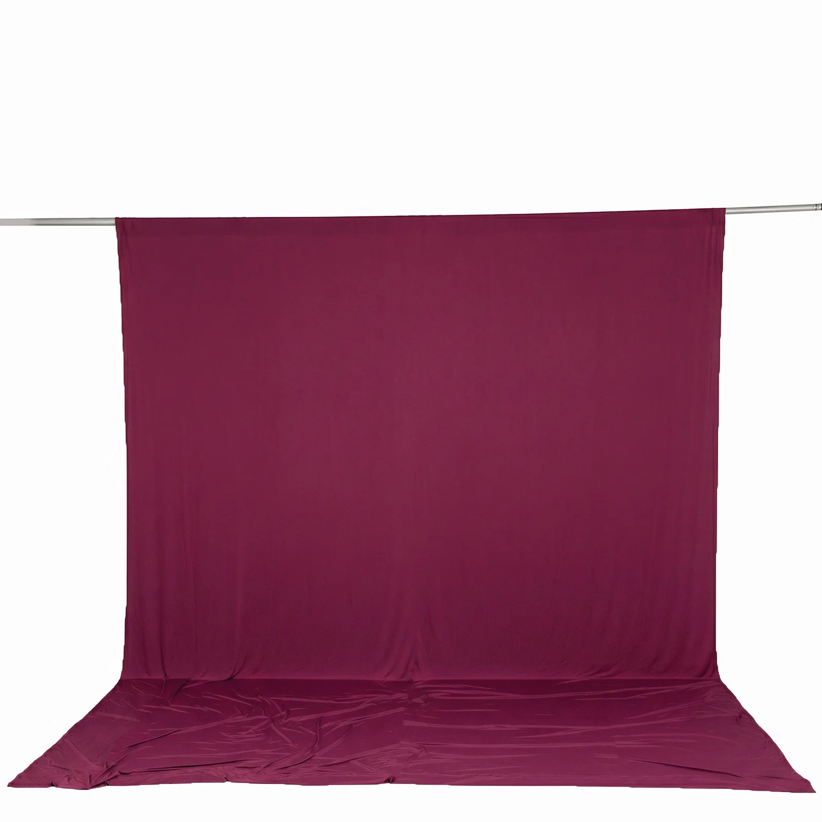 10ft x 12ft Spandex Backdrop Curtain Burgundy, 4-Way Stretch Wrinkle-Free Photo Booth Backdrop with Rod Pockets for Wedding & Events - Image 2