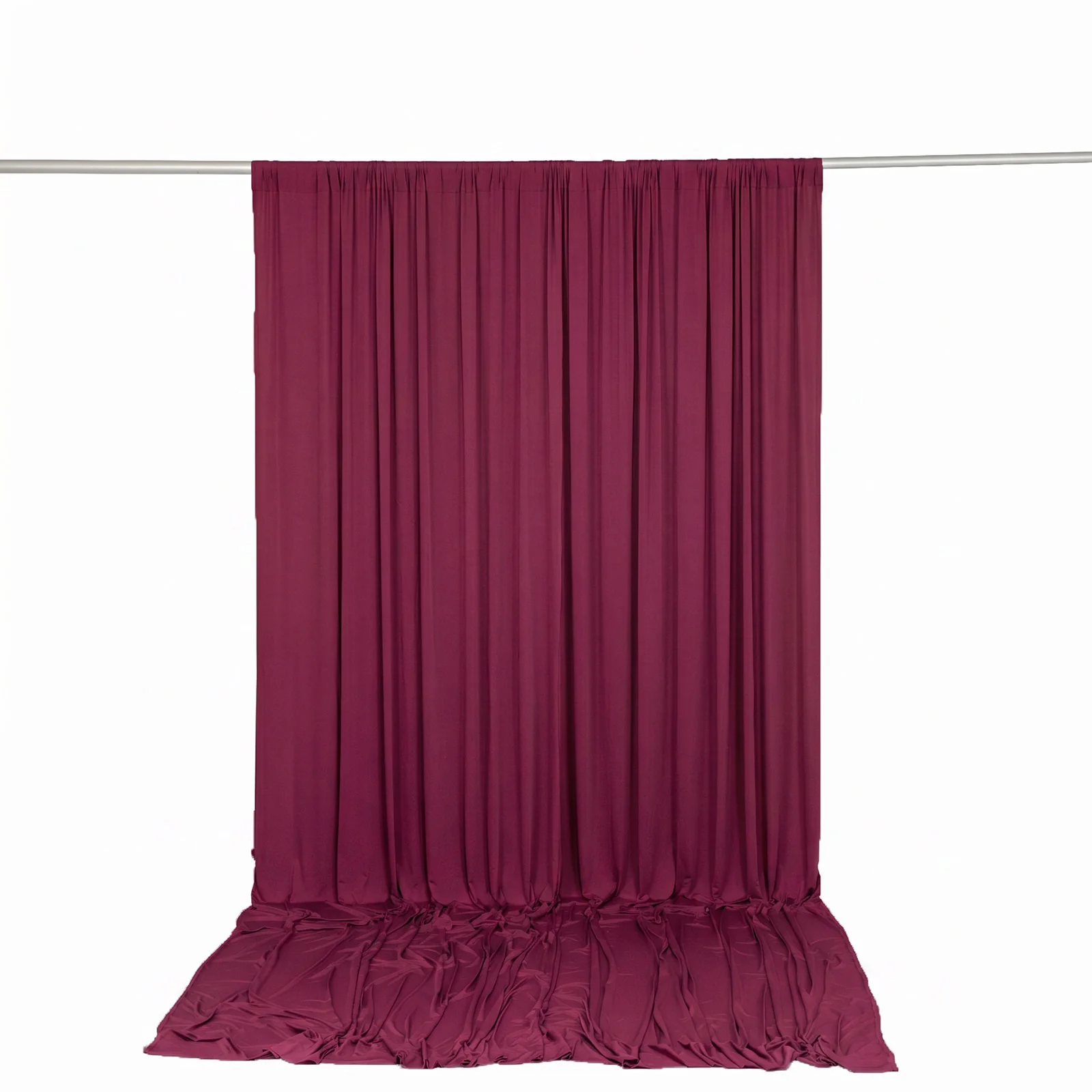 10ft x 12ft Spandex Backdrop Curtain Burgundy, 4-Way Stretch Wrinkle-Free Photo Booth Backdrop with Rod Pockets for Wedding & Events - Image 4