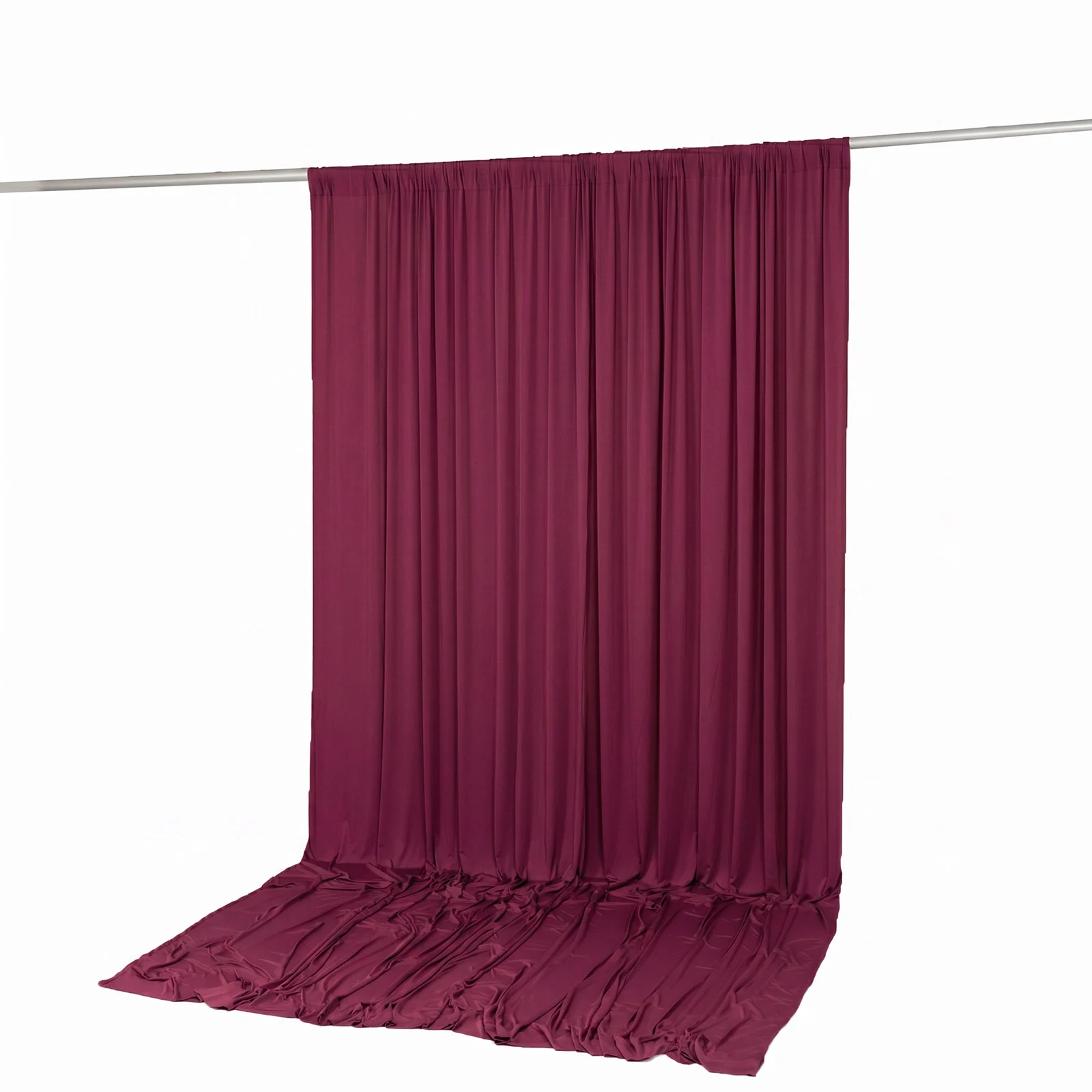 10ft x 12ft Spandex Backdrop Curtain Burgundy, 4-Way Stretch Wrinkle-Free Photo Booth Backdrop with Rod Pockets for Wedding & Events - Image 5
