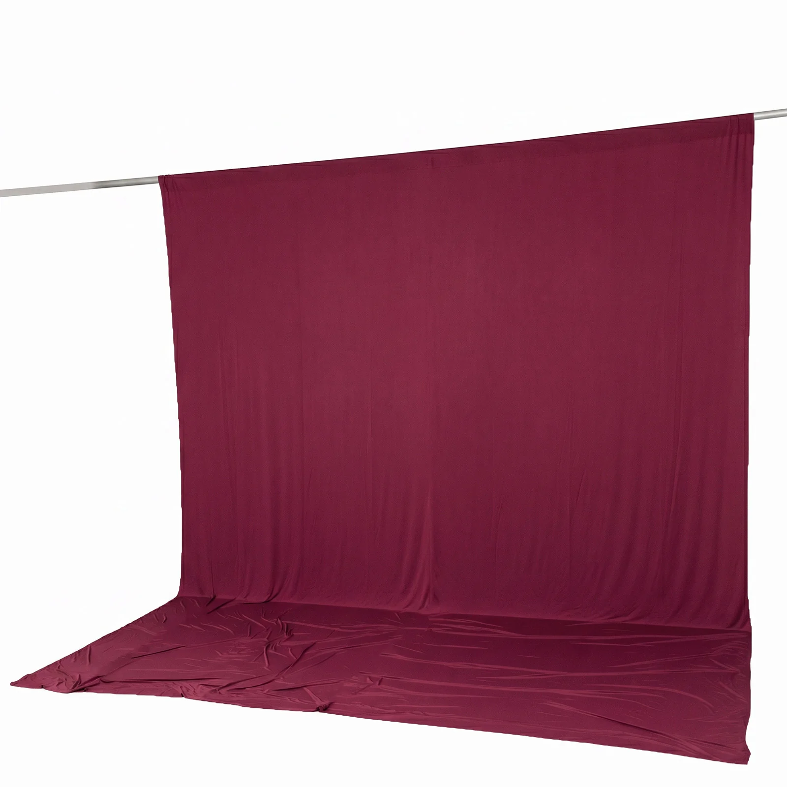 10ft x 12ft Spandex Backdrop Curtain Burgundy, 4-Way Stretch Wrinkle-Free Photo Booth Backdrop with Rod Pockets for Wedding & Events - Image 6