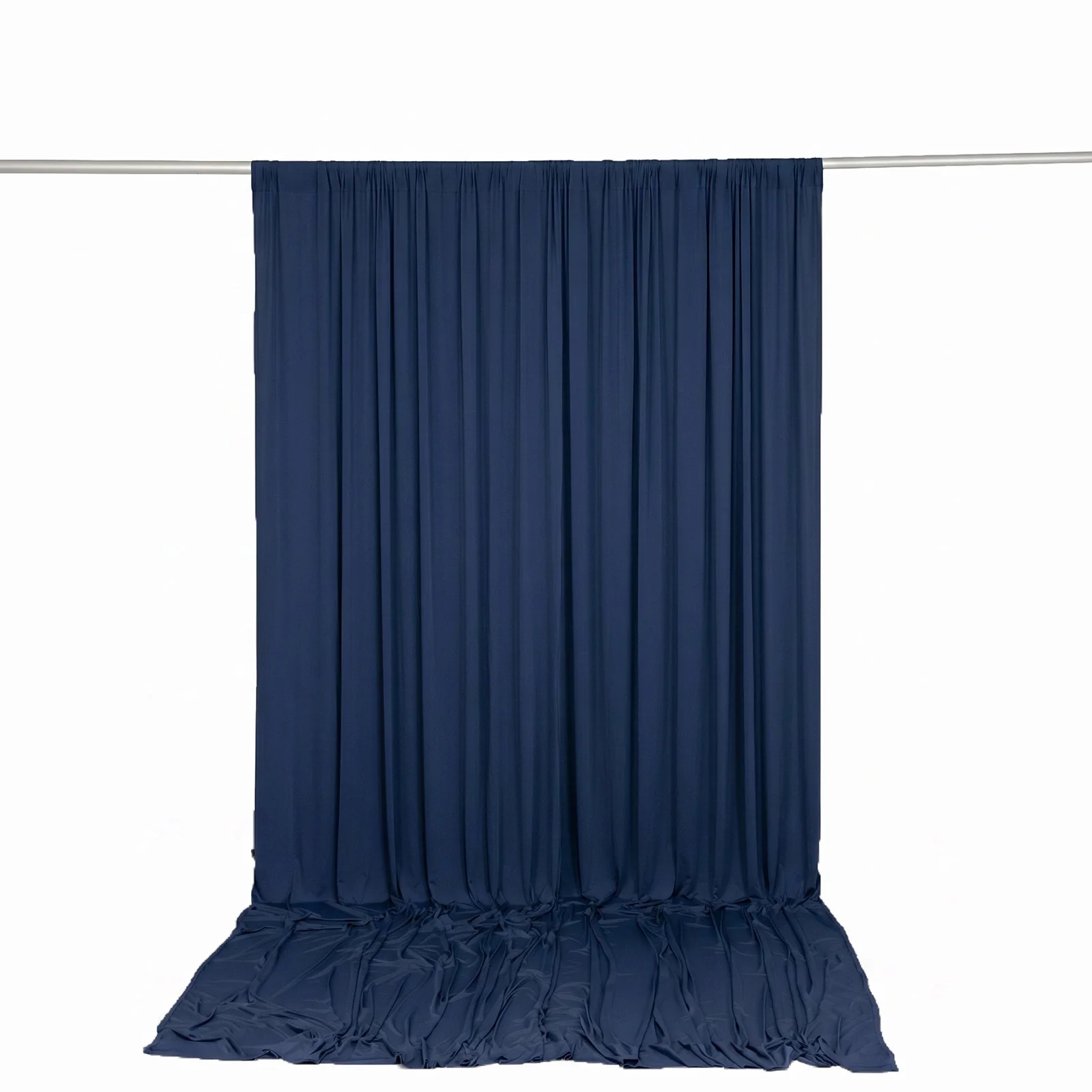 10ft x 12ft Spandex Backdrop Curtain Navy Blue, 4-Way Stretch Wrinkle-Free Photo Booth Backdrop with Rod Pockets for Wedding & Events - Image 4