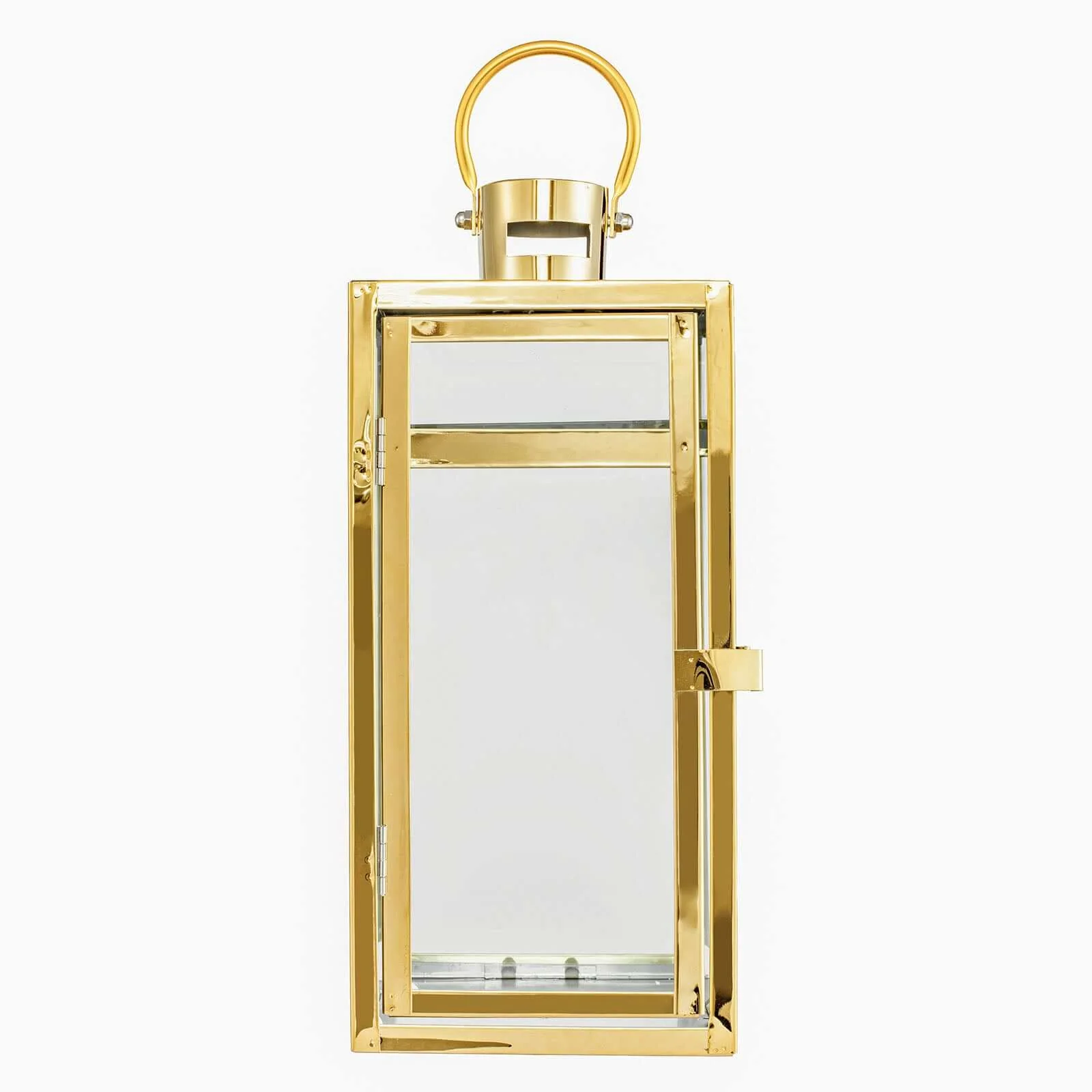 Stainless Steel Candle Lantern Vintage Top Design Gold - Outdoor Metal Patio Lantern Centerpiece 12" - Image 11