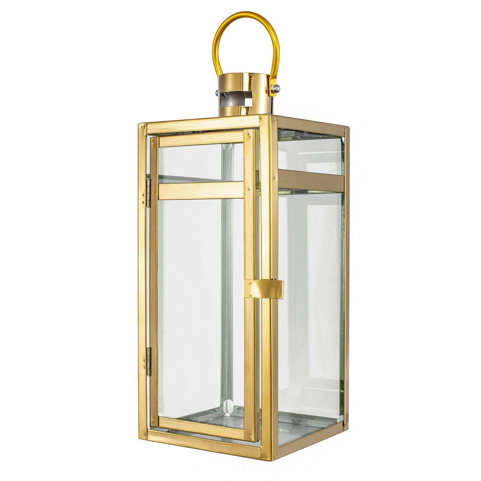 Stainless Steel Candle Lantern Vintage Top Design Gold - Outdoor Metal Patio Lantern Centerpiece 12" - Image 6