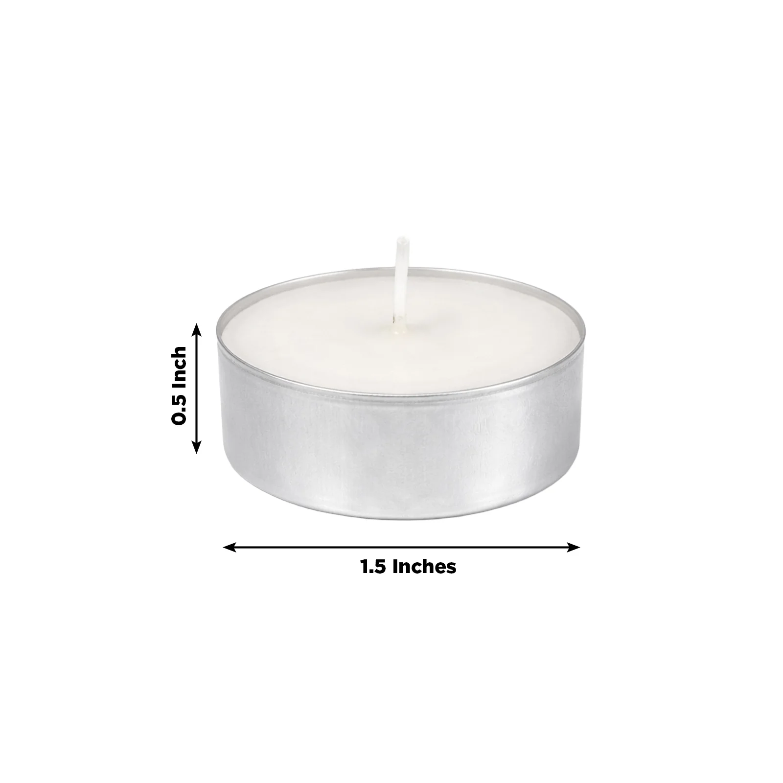125 Pack White Tealight Candles – Unscented 5 Hour Clean Burning, Smokeless Cotton Wick in Metal Cups - Image 3
