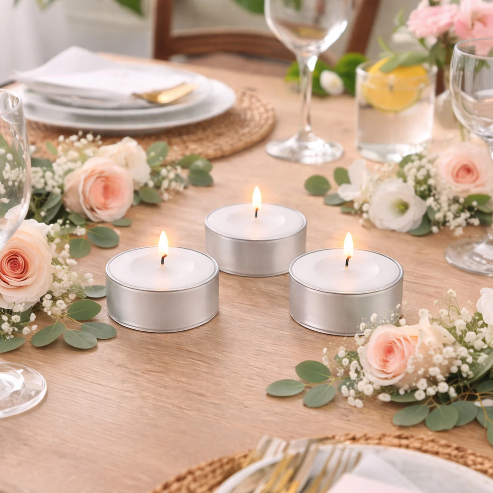 125 Pack White Tealight Candles – Unscented 5 Hour Clean Burning, Smokeless Cotton Wick in Metal Cups - Image 6