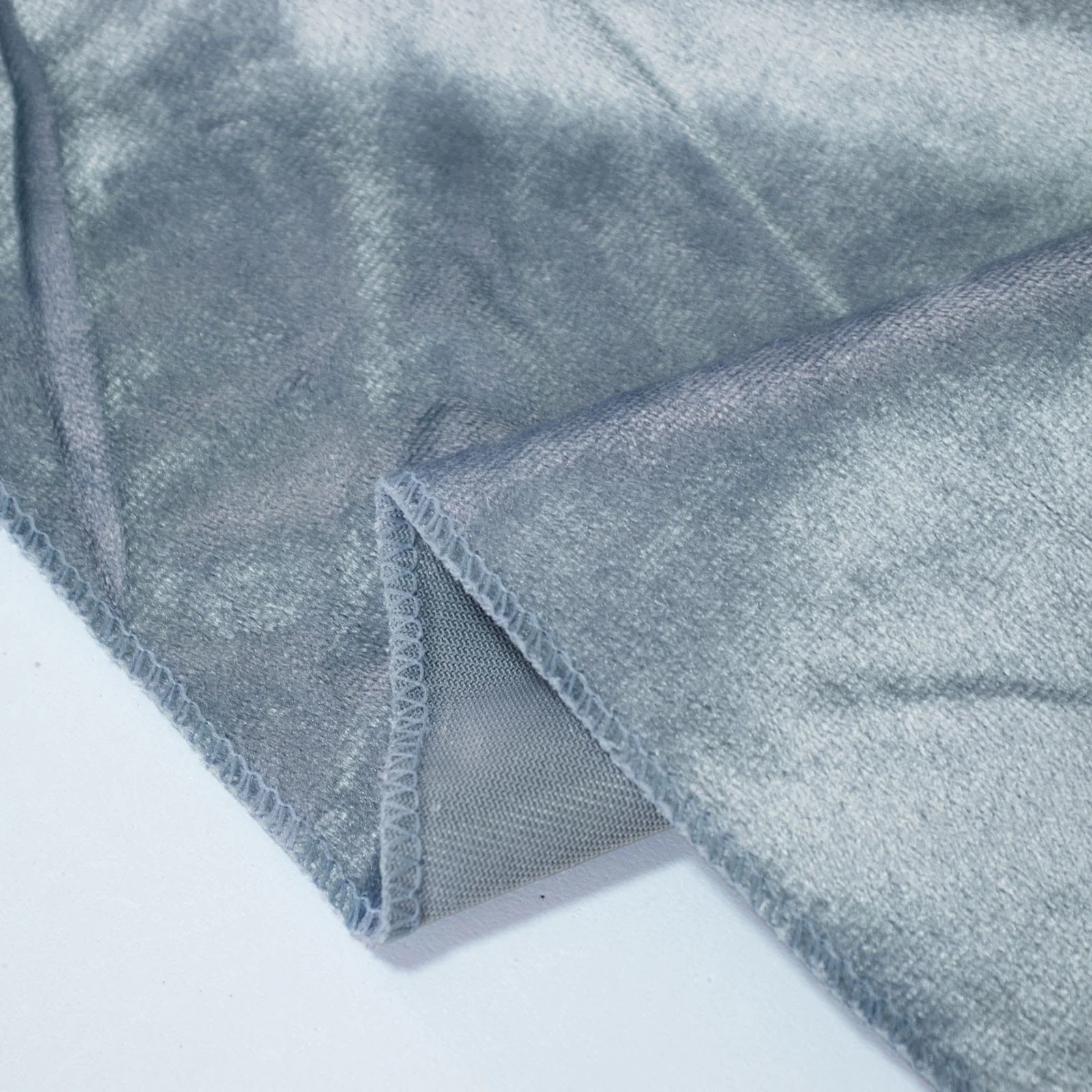 Premium Velvet 132" Round Tablecloth Dusty Blue - Reusable & Soft Table Cover - Image 6