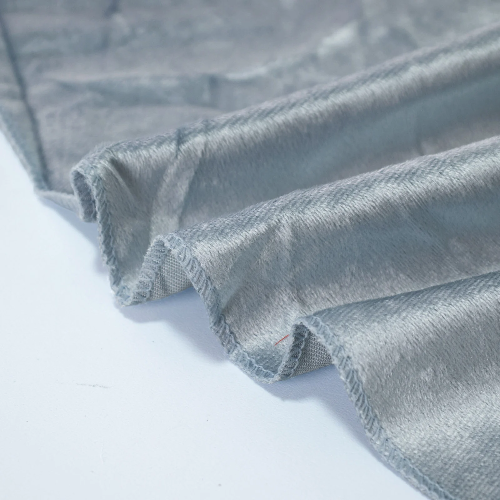 Premium Velvet 132" Round Tablecloth Dusty Blue - Reusable & Soft Table Cover - Image 7