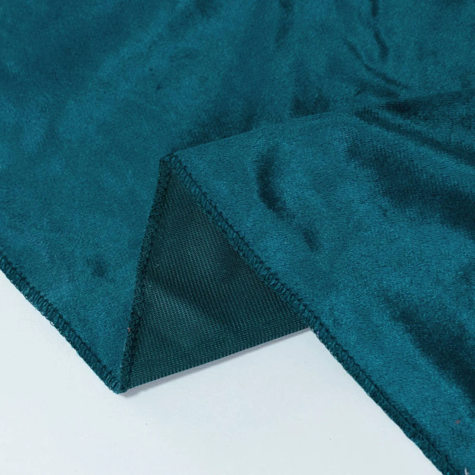 Premium Velvet 132" Round Tablecloth Peacock Teal - Reusable & Soft Table Cover - Image 6