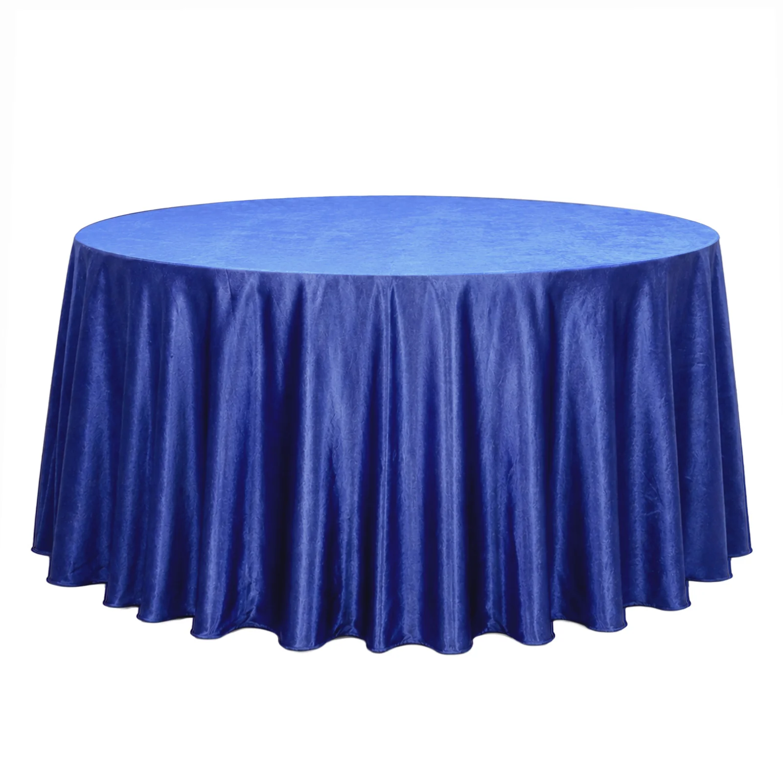 Premium Velvet 132" Round Tablecloth Royal Blue - Reusable & Soft Table Cover - Image 2