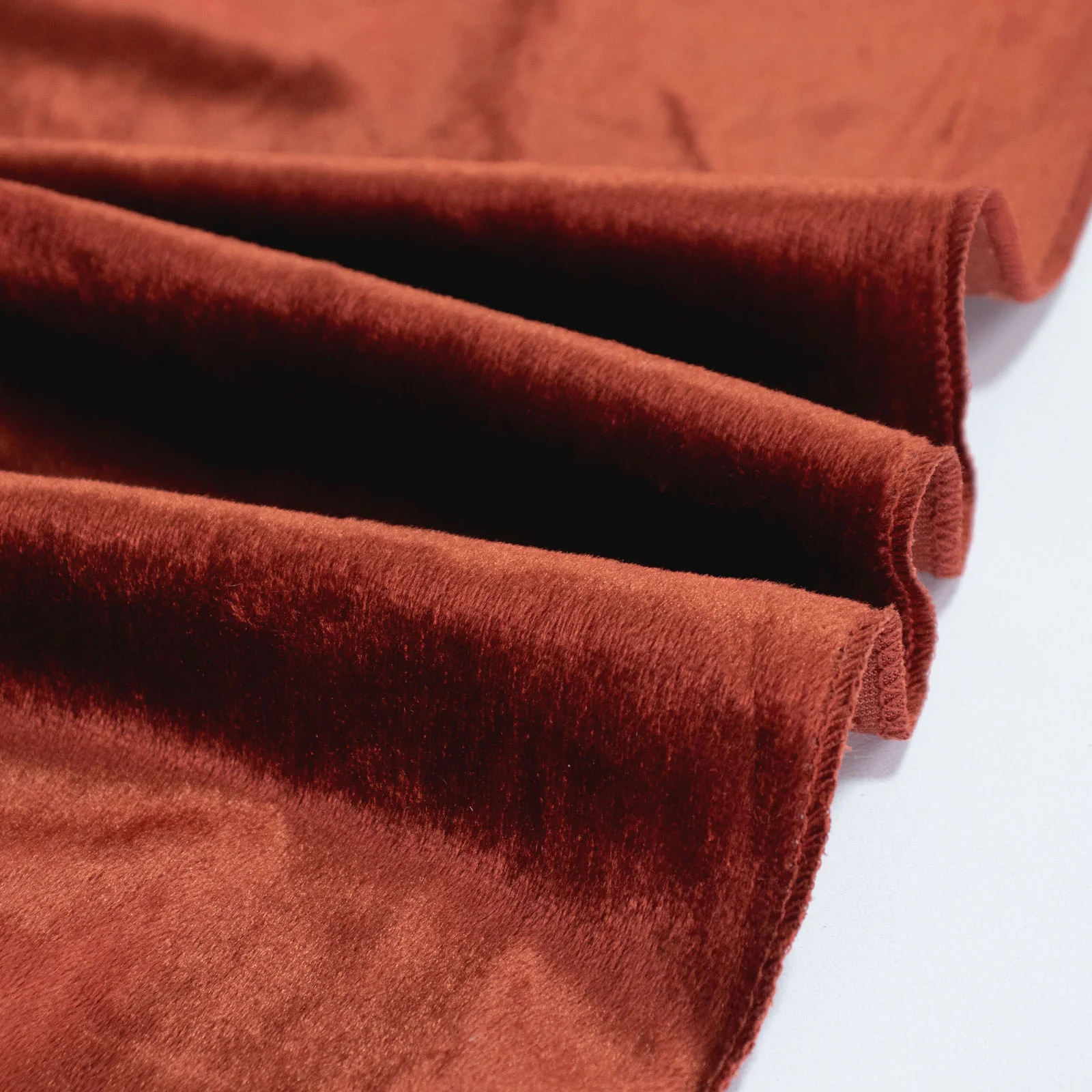 Premium Velvet 132" Round Tablecloth Terracotta (Rust) - Reusable & Soft Table Cover - Image 7