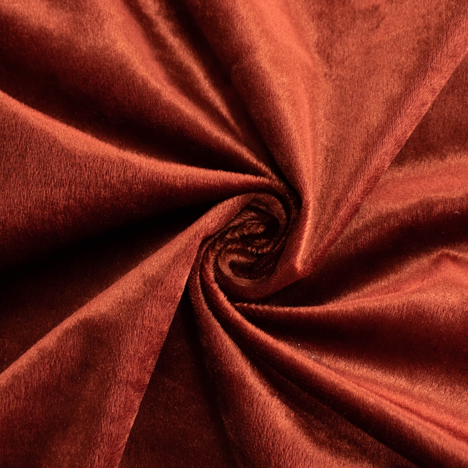 Premium Velvet 132" Round Tablecloth Terracotta (Rust) - Reusable & Soft Table Cover - Image 8