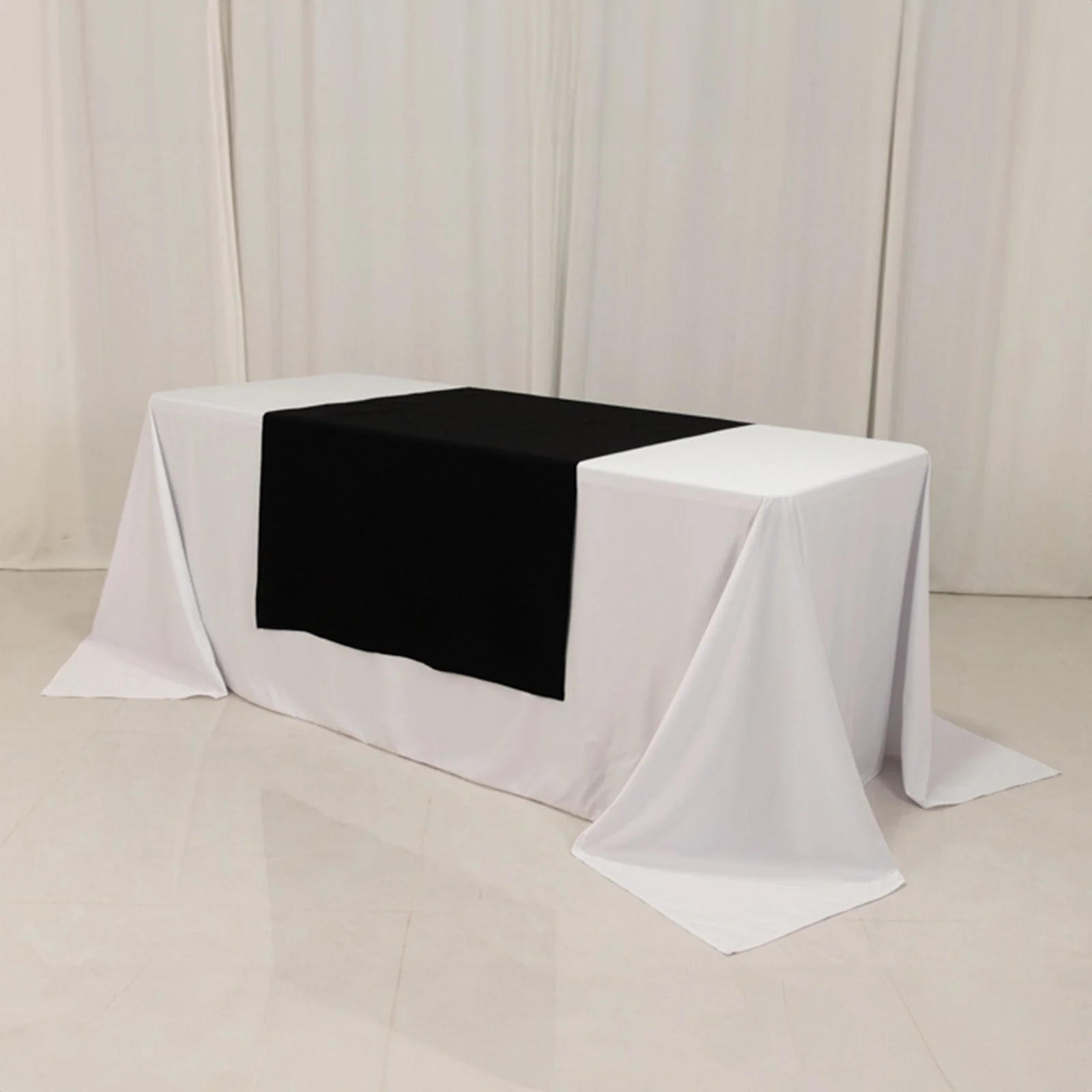 Wide Premium Polyester 36"x72" Table Runner Black - Sublimation Printable Banner - Image 8